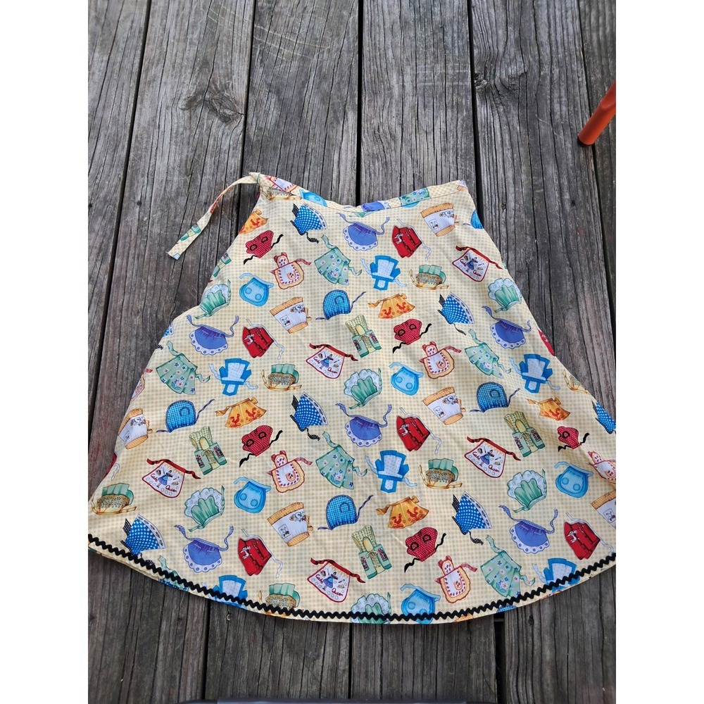 Handmade YELLOW 1950'S SWING SKIRT  SZ MEDIUM C1